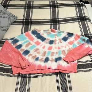 COPY - American Eagle Cropped Sweatshirt Tie Dye